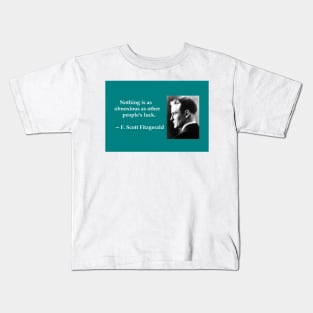 F. Scott Fitzgerald literary quote Kids T-Shirt